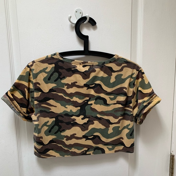 Free w another item: Faded Camo Print Crop Top - Picture 2 of 2